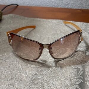 Ecko Unlimited Brown and Gold Sunglasses